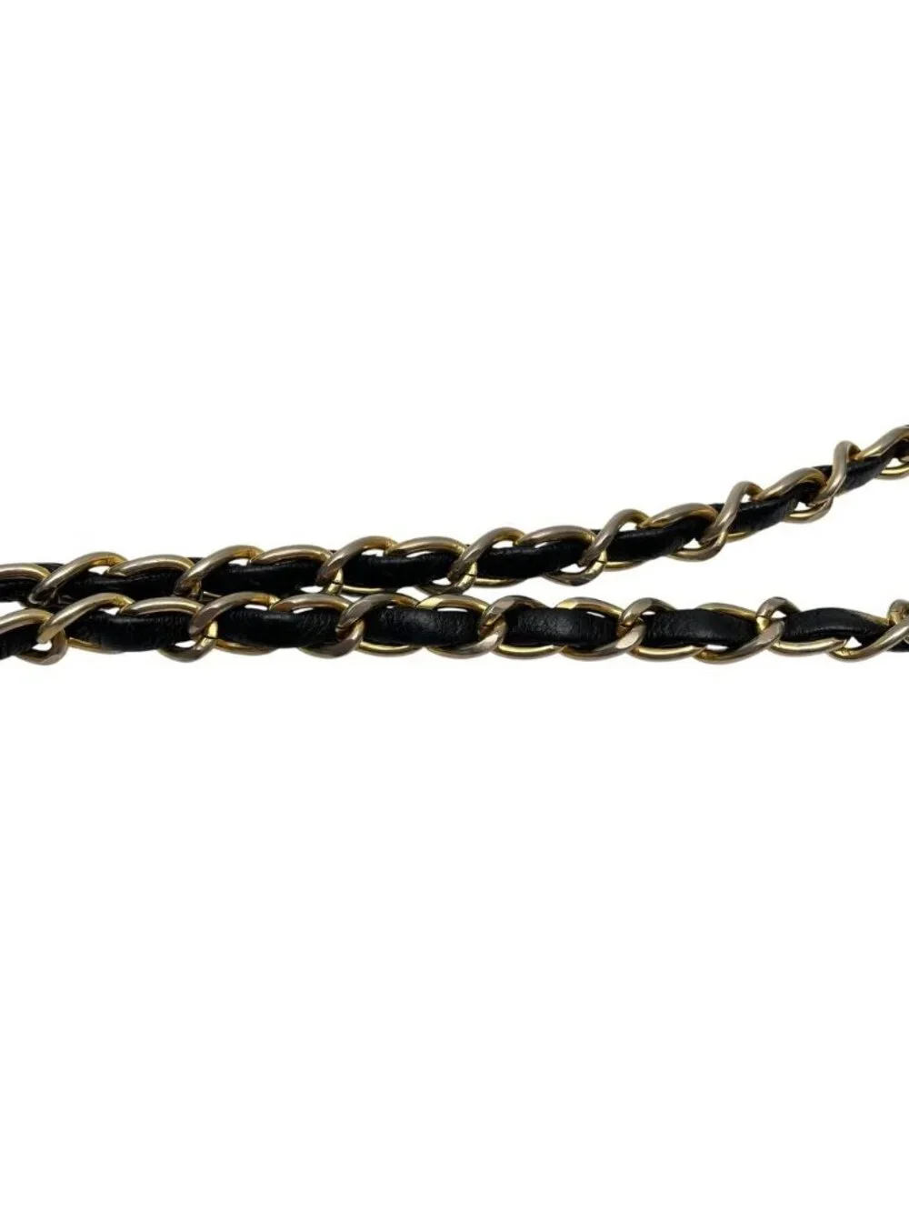 Chanel Lambskin Stitch CC Logo Chain Shoulder Bag Black